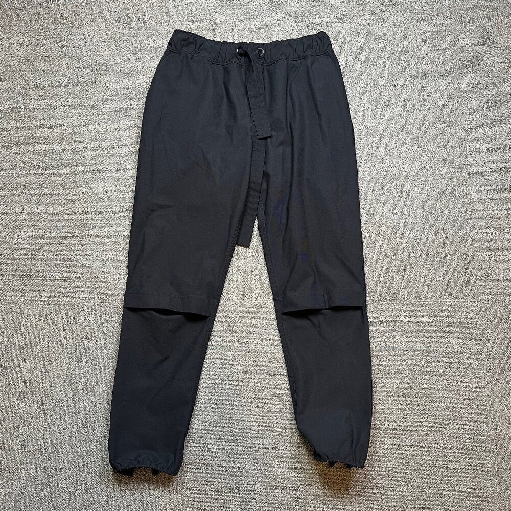 Lululemon Lab Black Joggers with Open Knee Slits Estimated Size 4